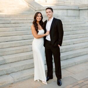 Abercrombie and fitch Emerson strapless slim maxi dress - color pearl size small